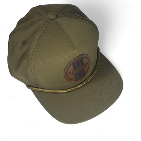 Limited Edition! Captain Style Toyota Laser Engraved Leatherette Patch Panel Trucker Hat Cap