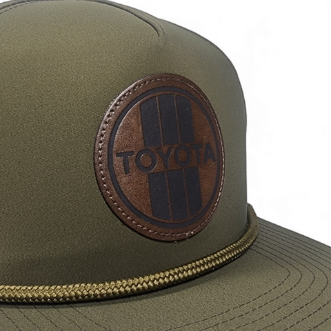 Limited Edition! Captain Style Toyota Laser Engraved Leatherette Patch Panel Trucker Hat Cap
