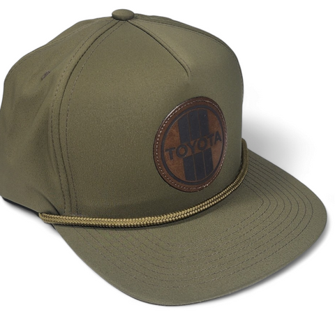 Limited Edition! Captain Style Toyota Laser Engraved Leatherette Patch Panel Trucker Hat Cap