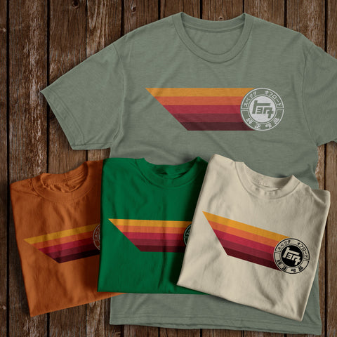 Toyota TEQ Logo Heritage Stripes tshirt vintage retro style 4Runner Overland and JDM