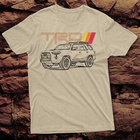 Toyota 4Runner TRD Topographic Lines Heritage Vintage Stripes t-shirt