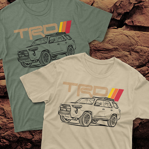 Toyota 4Runner TRD Topographic Lines Heritage Vintage Stripes t-shirt