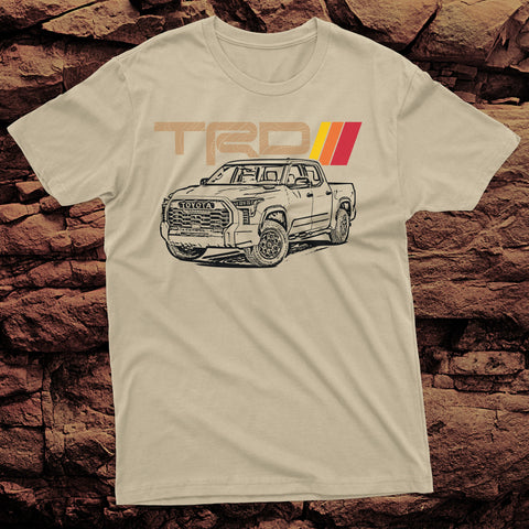 Toyota Tundra TRD Topographic Lines Heritage Vintage Stripes t-shirt