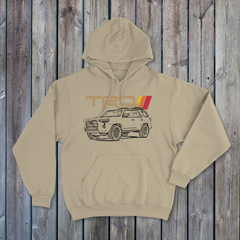 Toyota 4Runner TRD Topographic Lines Heritage Vintage Stripes Hoodie Hooded Sweater Sweatshirt