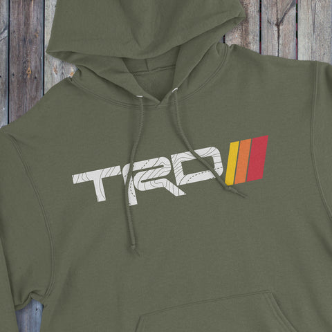 Toyota TRD Topo lines Logo Heritage Stripes Hoodie Hooded Sweater Sweatshirt