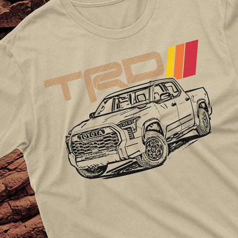 Toyota Tundra TRD Topographic Lines Heritage Vintage Stripes t-shirt