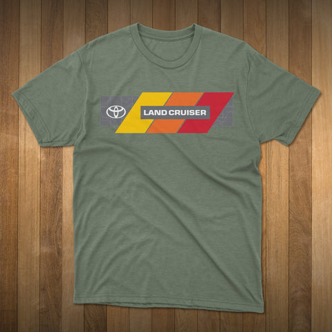 Land Cruiser Topo lines Logo Heritage Stripes t-shirt