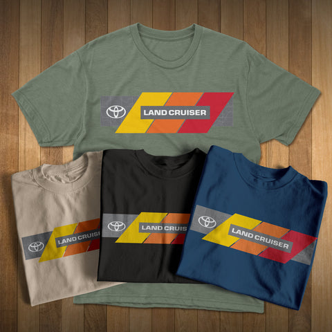 Land Cruiser Topo lines Logo Heritage Stripes t-shirt