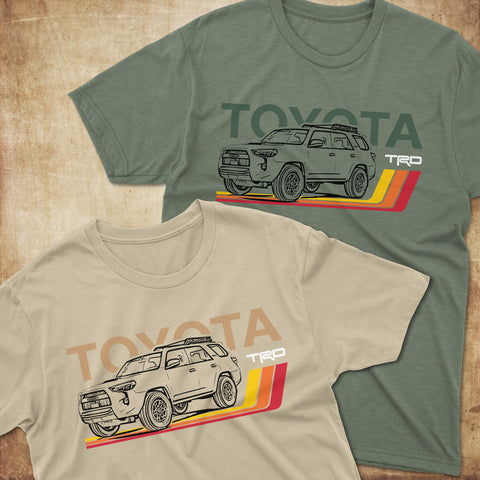 Toyota 4Runner TRD Classic Stripes Lines Heritage Vintage t-shirt