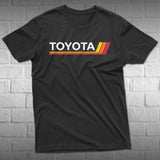 Toyota T-Shirt – Classic Heritage Stripes Logo – 4Runner, Tacoma, Tundra, Land Cruiser, FJ40