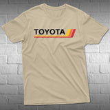 Toyota T-Shirt – Classic Heritage Stripes Logo – 4Runner, Tacoma, Tundra, Land Cruiser, FJ40
