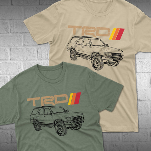 Toyota 4Runner 2ND Generation TRD Topographic Lines Heritage Vintage Stripes t-shirt 2nd Gen