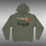 Toyota 4Runner 2ND Generation TRD Topographic Lines Heritage Vintage Stripes Hoodie Hooded Sweater Sweatshirt 2ND Gen