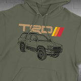 Toyota 4Runner 2ND Generation TRD Topographic Lines Heritage Vintage Stripes Hoodie Hooded Sweater Sweatshirt 2ND Gen