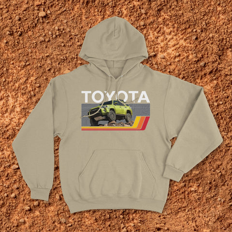 Toyota 4Runner TRD Topographic Lines Map Classic Stripes Lime Rush Edition! Hoodie Hooded Sweater Sweatshirt