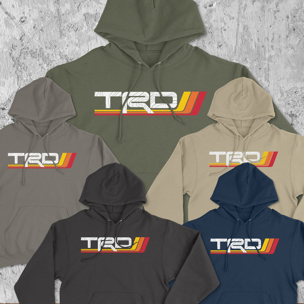 Toyota TRD Classic lines Logo Heritage Stripes Hoodie Hooded Sweater Sweatshirt
