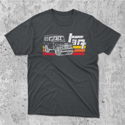 Toyota Land Cruiser FJ40 Series TEQ Rugged Terrain Heritage Stripes t-shirt 40 Series J40 FJ45