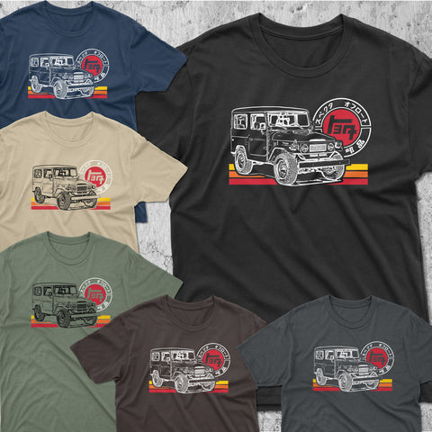 Toyota Land Cruiser FJ40 Series TEQ Heritage Stripes t-shirt 40 Series J40 FJ45