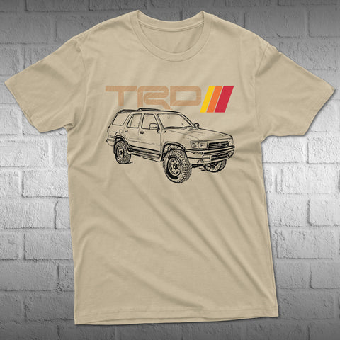 Toyota 4Runner 2ND Generation TRD Topographic Lines Heritage Vintage Stripes t-shirt 2nd Gen