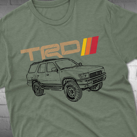 Toyota 4Runner 2ND Generation TRD Topographic Lines Heritage Vintage Stripes t-shirt 2nd Gen