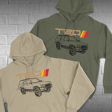Toyota 4Runner 2ND Generation TRD Topographic Lines Heritage Vintage Stripes Hoodie Hooded Sweater Sweatshirt 2ND Gen
