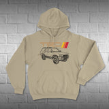 Toyota 4Runner 2ND Generation TRD Topographic Lines Heritage Vintage Stripes Hoodie Hooded Sweater Sweatshirt 2ND Gen