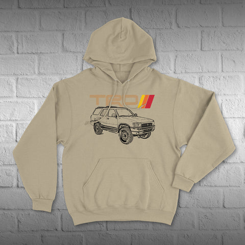 Toyota 4Runner 2ND Generation TRD Topographic Lines Heritage Vintage Stripes Hoodie Hooded Sweater Sweatshirt 2ND Gen