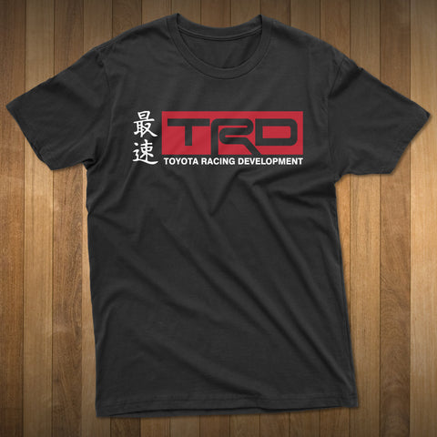 Toyota TRD Traditional Japanese Kanji Toyota Racing Development logo t-shirt