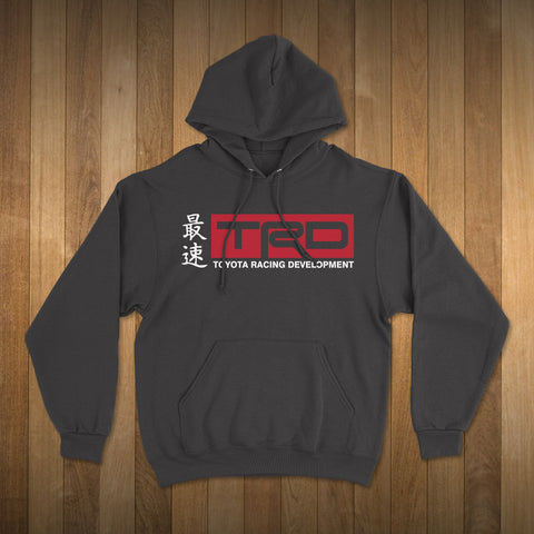 Toyota TRD Traditional Japanese Kanji Toyota Racing Development Logo Hoodie Hooded Sweater Sweatshirt