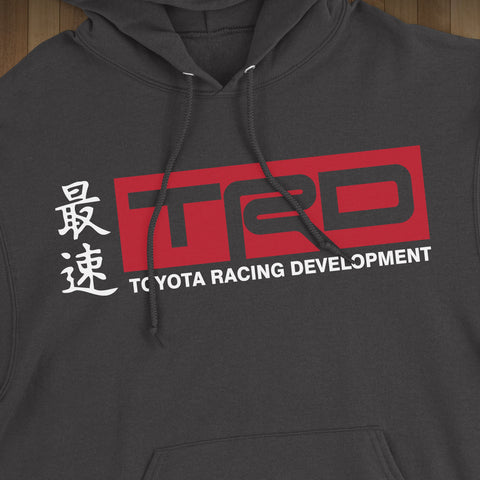 Toyota TRD Traditional Japanese Kanji Toyota Racing Development Logo Hoodie Hooded Sweater Sweatshirt