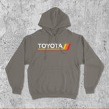 Toyota Classic Heritage Stripes Logo Hoodie Hooded Sweater Sweatshirt 4Runner Tacoma Tundra Supra 86
