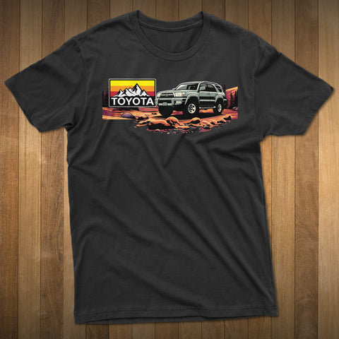Toyota 4Runner 3RD Generation Mountains Landscape Heritage Vintage Logo t-shirt 3rd Gen