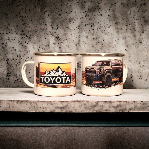 17oz Toyota 4Runner Mountains Heritage Logo Stripes Camping Coffee Mug