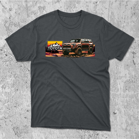 Toyota 4Runner Mountains Landscape Heritage Vintage Logo t-shirt TRD 5th Gen