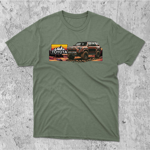 Toyota 4Runner Mountains Landscape Heritage Vintage Logo t-shirt TRD 5th Gen