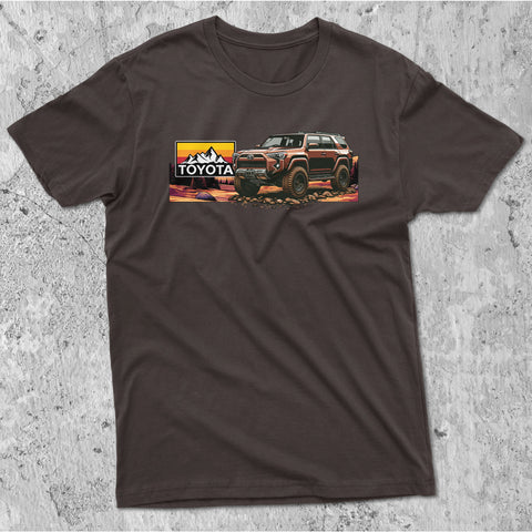 Toyota 4Runner Mountains Landscape Heritage Vintage Logo t-shirt TRD 5th Gen