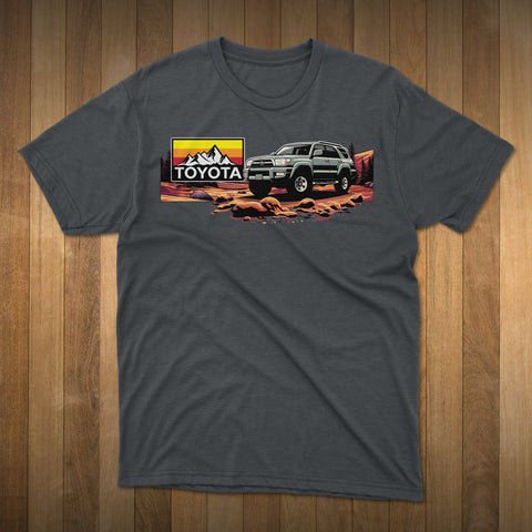 Toyota 4Runner 3RD Generation Mountains Landscape Heritage Vintage Logo t-shirt 3rd Gen