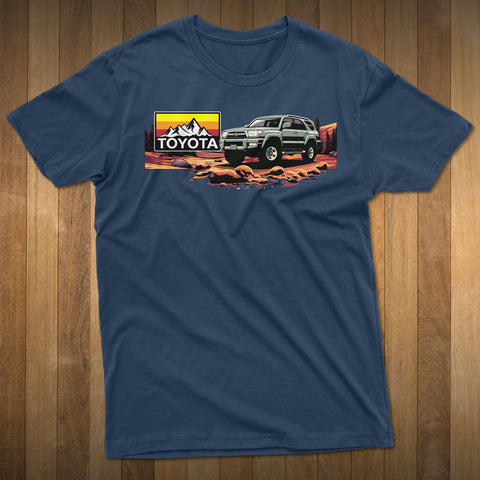 Toyota 4Runner 3RD Generation Mountains Landscape Heritage Vintage Logo t-shirt 3rd Gen