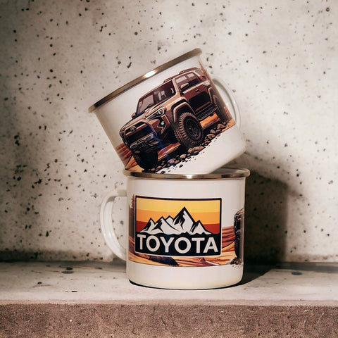 17oz Toyota 4Runner Mountains Heritage Logo Stripes Camping Coffee Mug