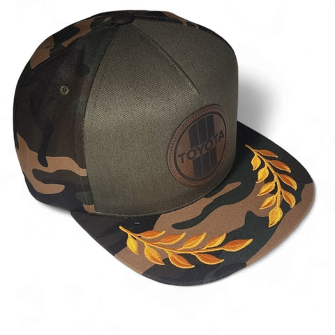 Limited Edition! Captain Style Toyota Laser Engraved Leatherette Patch Panel Trucker Hat Cap