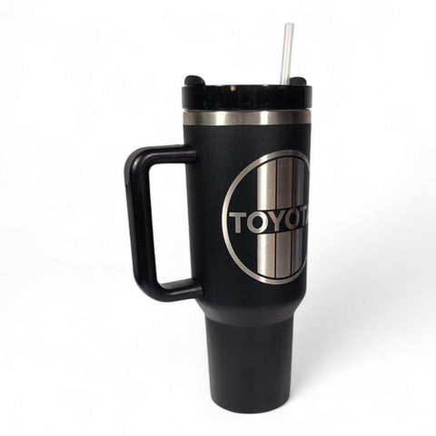 Vintage Style Toyota 40oz Laser-Engraved Tumbler / Travel Mug