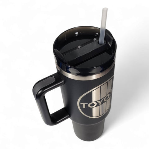 Vintage Style Toyota 40oz Laser-Engraved Tumbler / Travel Mug