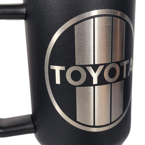 Vintage Style Toyota 40oz Laser-Engraved Tumbler / Travel Mug