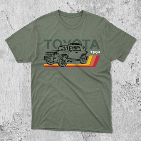 Toyota FJ Cruiser TRD Classic Stripes Lines Heritage Vintage t-shirt