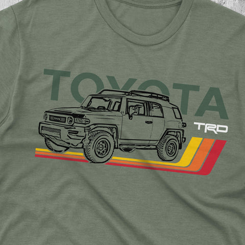 Toyota FJ Cruiser TRD Classic Stripes Lines Heritage Vintage t-shirt