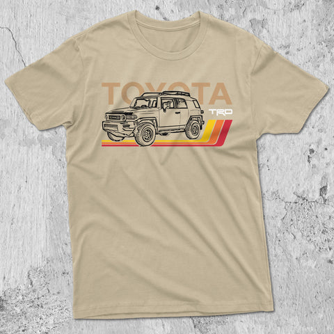 Toyota FJ Cruiser TRD Classic Stripes Lines Heritage Vintage t-shirt
