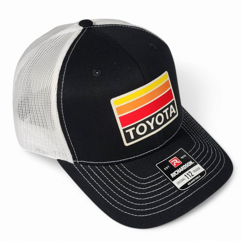 Toyota Hat – Heritage Stripes – Black/White – Richardson 112 Trucker
