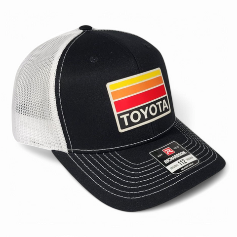 Toyota Hat – Heritage Stripes – Black/White – Richardson 112 Trucker