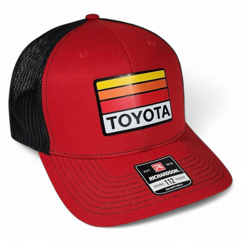 Toyota Hat – Heritage Stripes – Red/Black – Richardson 112 Trucker