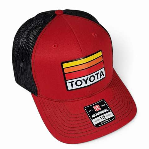 Toyota Hat – Heritage Stripes – Red/Black – Richardson 112 Trucker